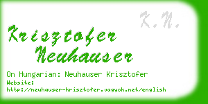 krisztofer neuhauser business card